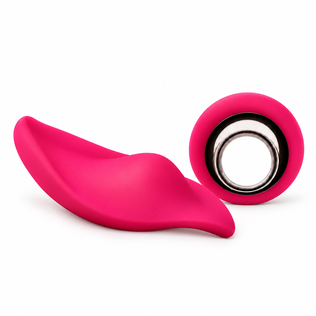 Leila Pink Sugar Pop y control circular en fondo blanco